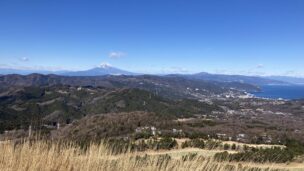 伊豆半島の大室山からの眺望