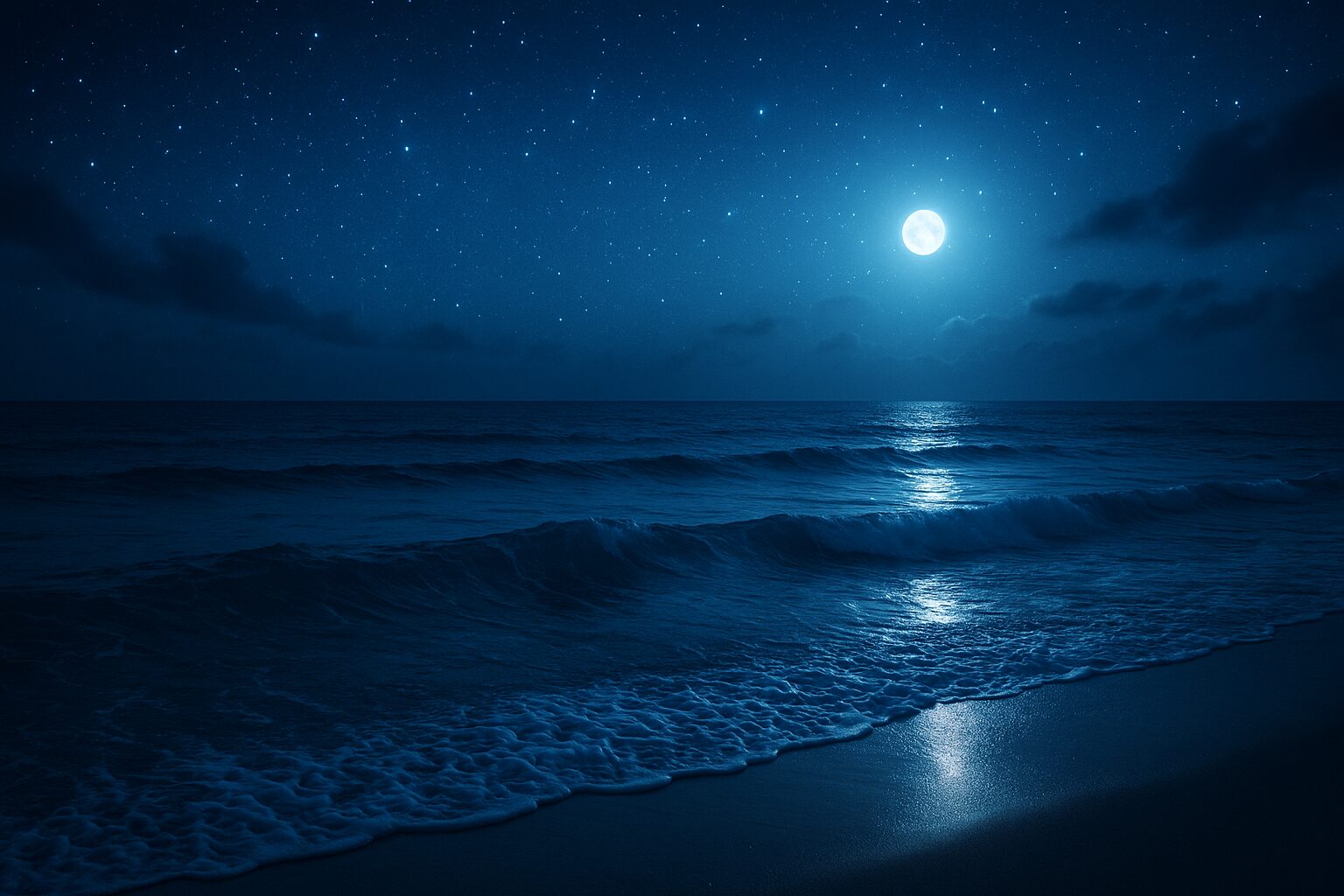 夜の砂浜